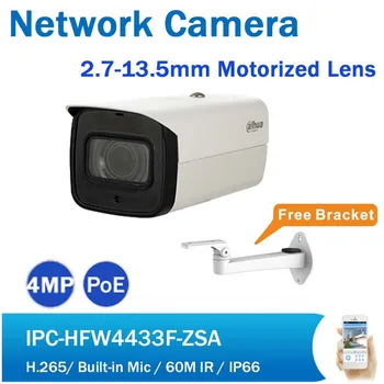 

DH IPC-HFW4433F-ZSA 4MP IP Camera Motorized Varifocal Lens 60M IR Starlight PoE Network Camera built in Mic with Free Bracket