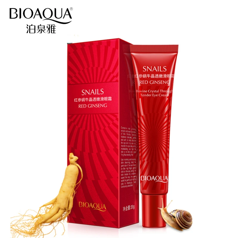 

BIOAQUA Skin Care Red Ginseng Snail Essence Eye Cream Moisturizing Reduce Wrinkle Dark Circle Remover Lifting Firming Tender
