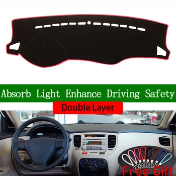

Double Layer Car Stickers For Kia RIO 2005 2006 2007 Dashboard Cover Car Accessories Interior Anti-UV Car Decals