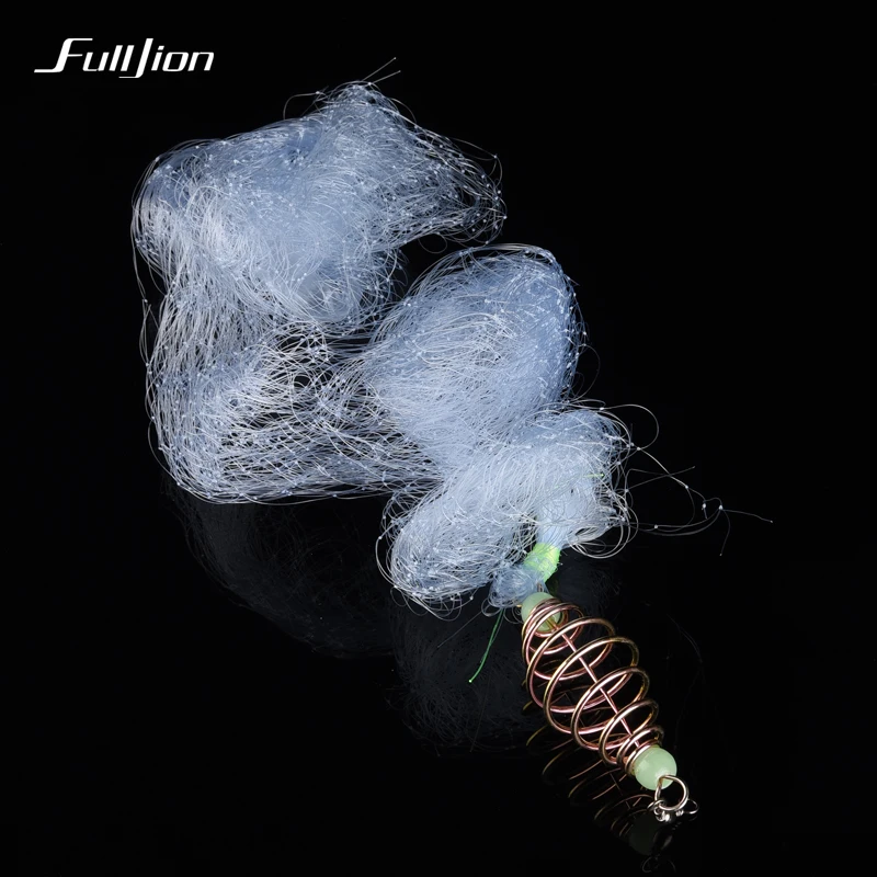 Fulljion медная пружина рыболовная сеть для мелководья маленькая сетка светящиеся бусины шарикоподшипник твердое кольцо разъем поворотный Рыболовный инструмент