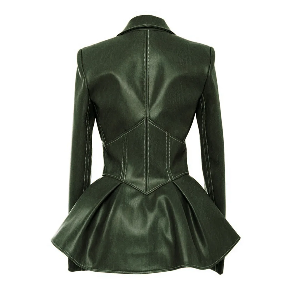 Новинка, готическое Женское пальто из искусственной кожи, зима-осень, модная мотоциклетная куртка, черная верхняя одежда, куртка из искусственной кожи в стиле панк