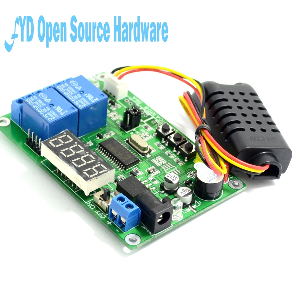 

Digital Temperature Humidity Controller control Module Intelligent thermal regulator Relay with LED Indicator Alarm Function