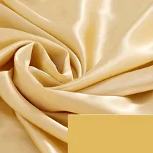 19 momme Charmpagne золото 290 см шириной чистый шелк Шармез Атласная Ткань для шелковых постельных принадлежностей