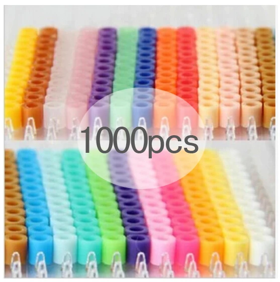 1000 sztuk/worek 5mm Hama koraliki/PUPUKOU żelaza koraliki Diy Perler koraliki do łączenia inteligencja edukacyjne zabawki puzzle