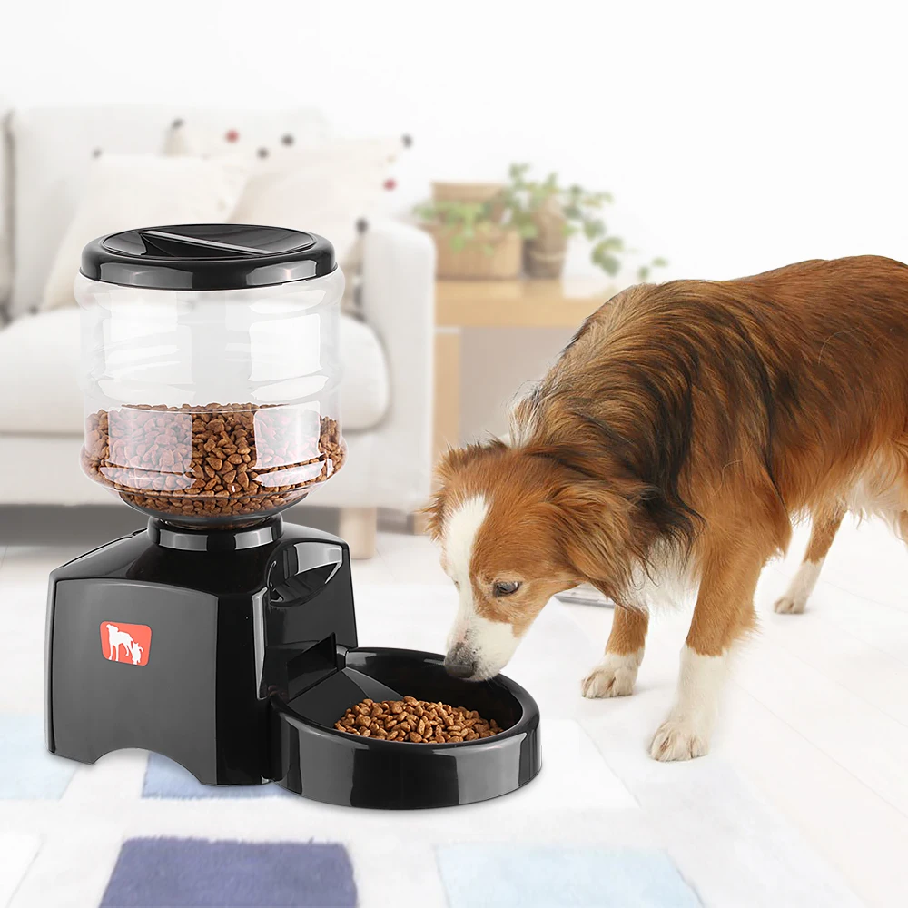 Automatic Pet Feeder For Cat Dog 5 5l Lcd Display Electric Dry