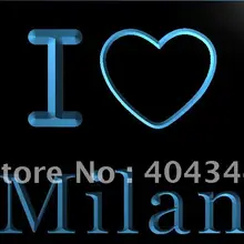LB852-I Love Milan Бар Пивной Дисплей NR светодиодный неоновый свет вывеска домашний декор ремесла