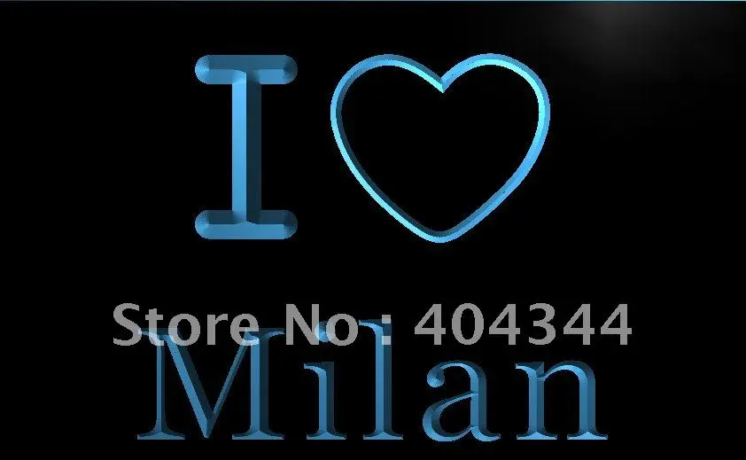 LB852 I Love Milan Bar Beer Display NR светодиодный неоновый светильник знак для домашнего