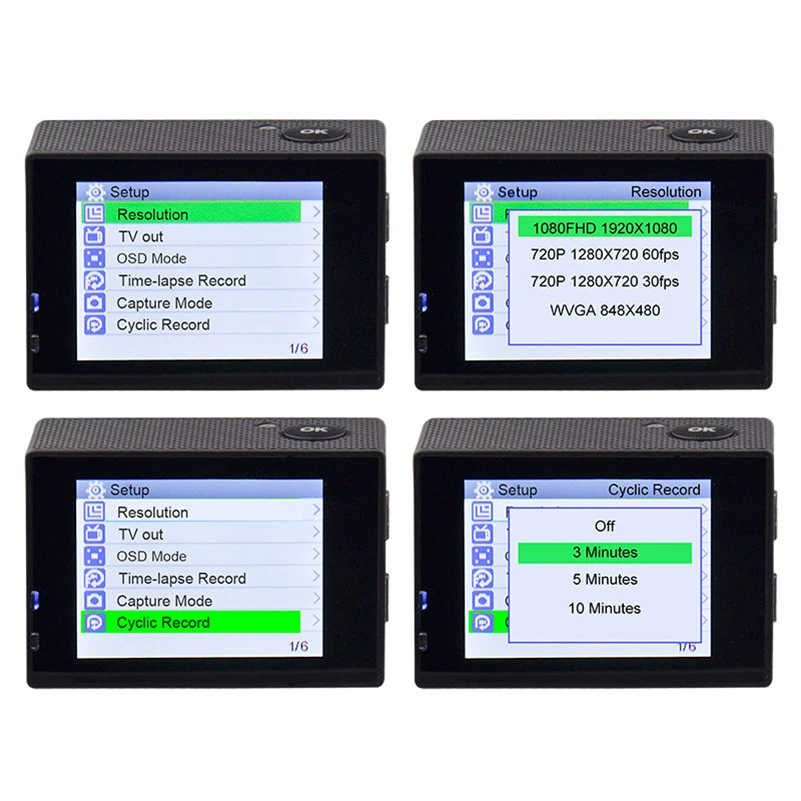 Экшн камера Ultra HD Novatek96655 Wi Fi 14 МП 170 дюйма|Экшн-камеры| |