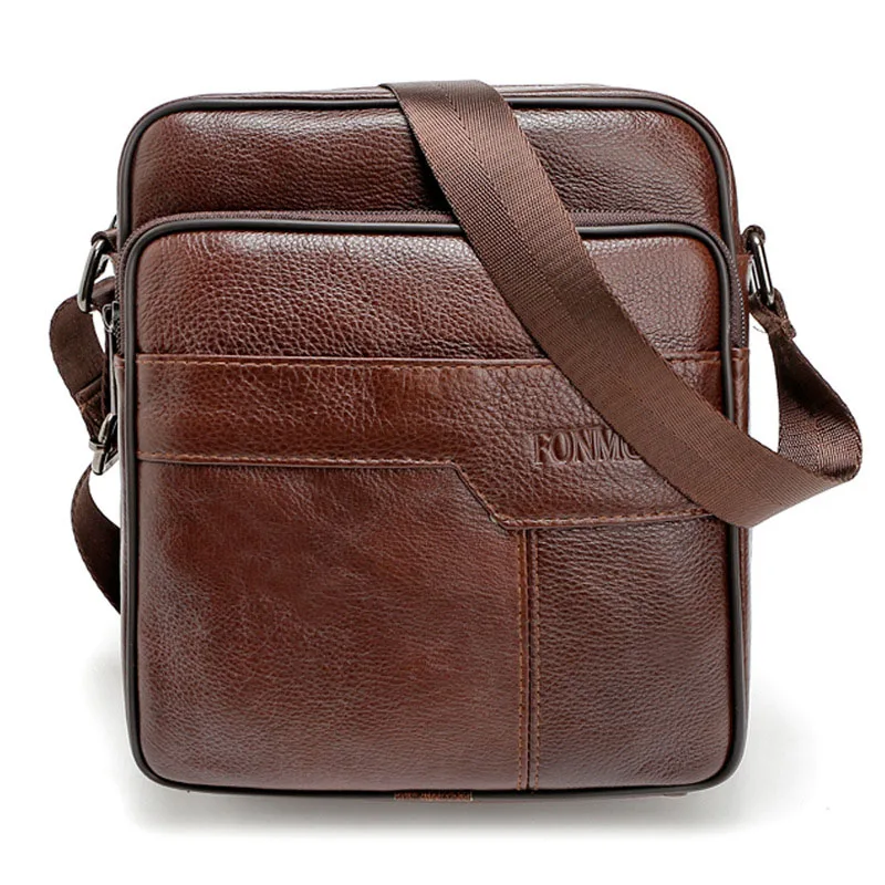 Европейский стиль мужской портфель офисная сумка высокого качества деловая Дорожная сумка на плечо брендовая дизайнерская мужская маленькая сумка через плечо с клапаном - Цвет: Coffee