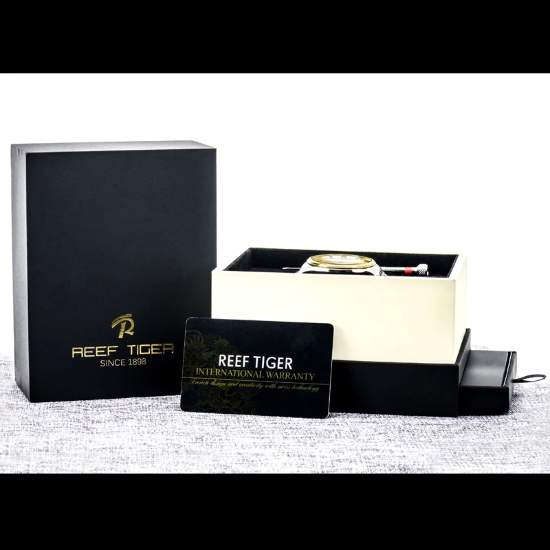Риф платье с тигром для мужчин и женщин прямоугольной формы оригинальная коробка для часов черный упаковочный чехол Подарочная коробка для часов