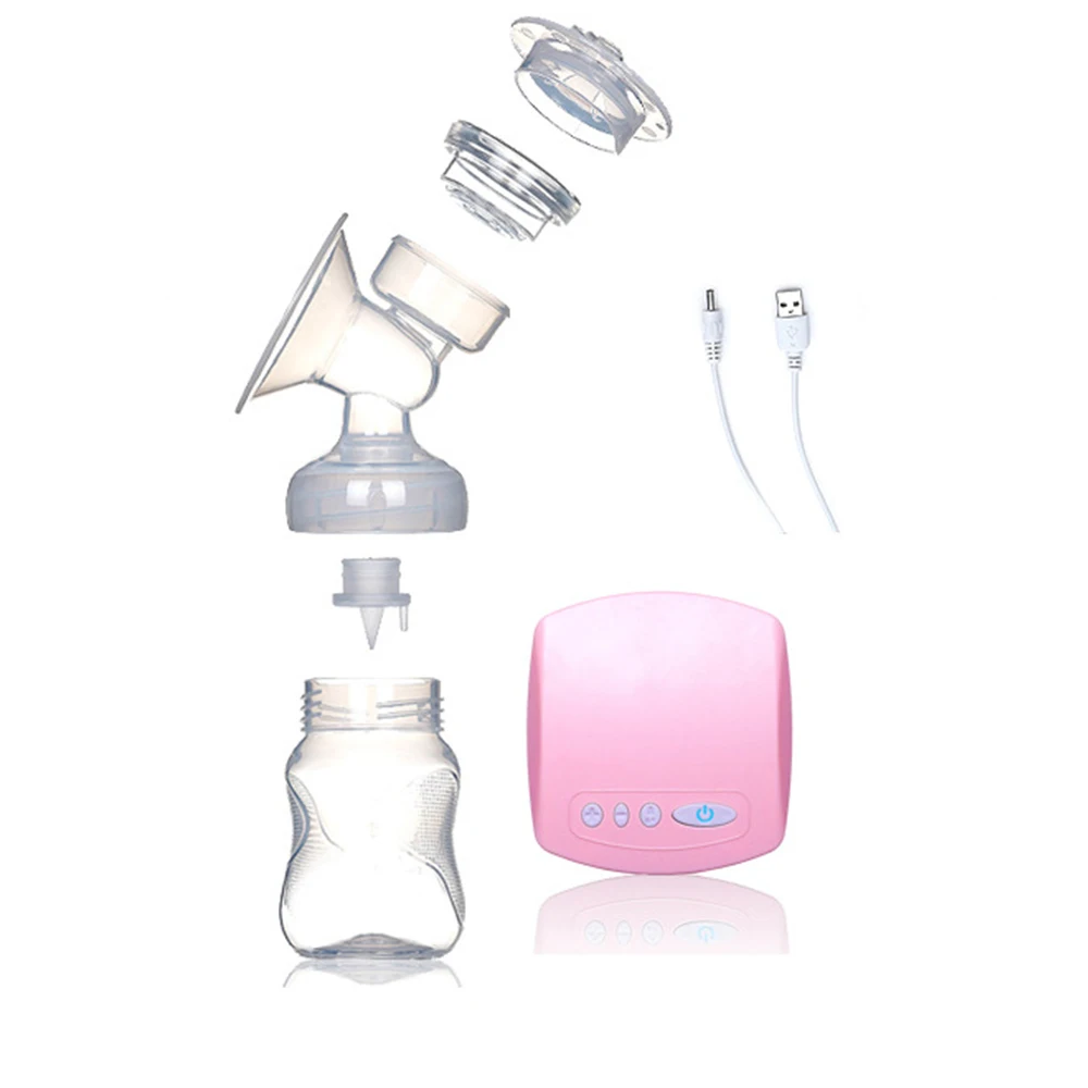 Oeak розовые автоматические молочные насосы Электрический молокоотсос натуральный всасывающий комплект для увеличения груди бутылочка USB молокоотсос