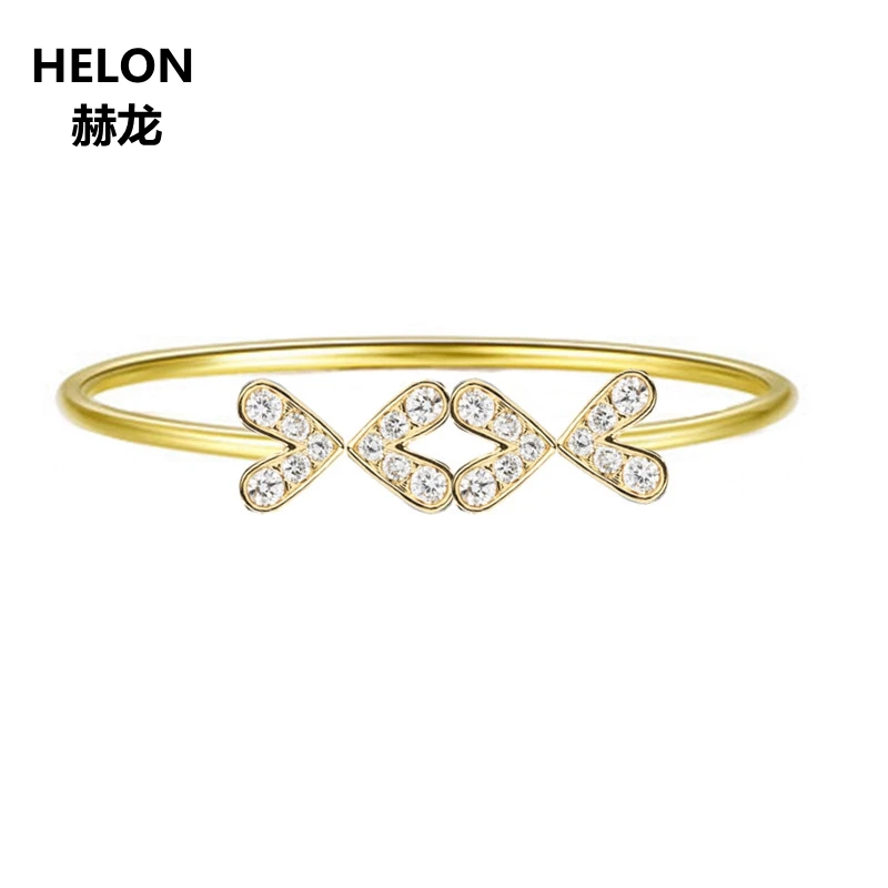 Solid 14k Yellow Gold Natural Diamonds Engagement Ring Women Wedding Band Party Fine Cute Romantic | Украшения и аксессуары