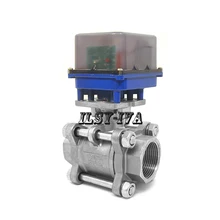 Двухстороннее из 3х предметов: Тип DN32 моторизованный шаровой клапан, DC12V/24 V из нержавеющей стали электрический шаровой кран