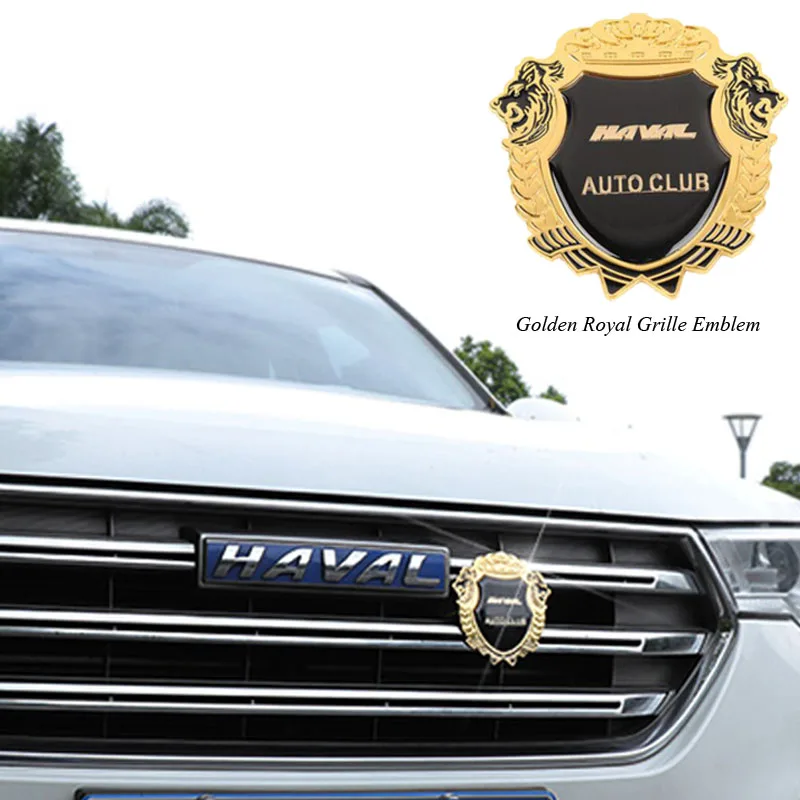 

free shipping!!!3D Personality Vintage Golden Royal Grills Trim Screw Emblem Badge For Mitsubishi Citroen Renault Mazda Suzuki