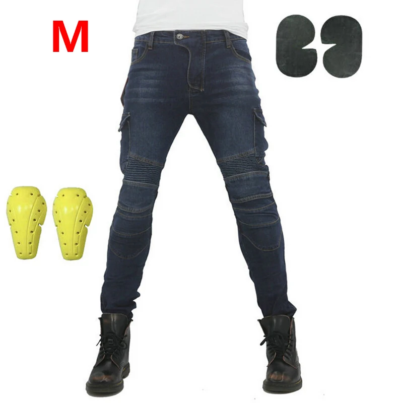 Для автомобилей Новые мотоциклетные джинсы джинсовые байкерские темно-синие мото брюки армейские брюки с накладками