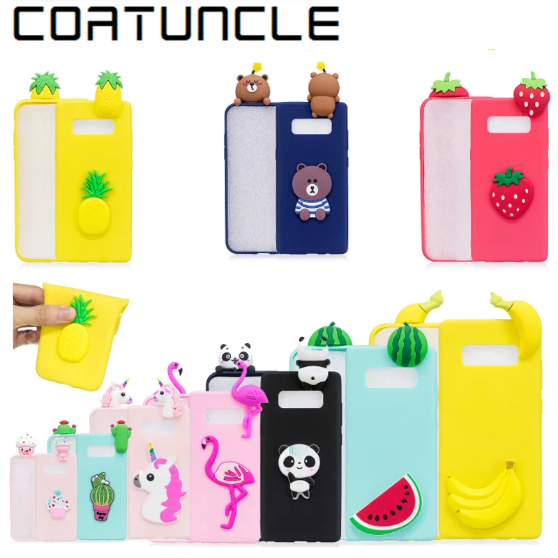 

COATUNCLE Soft TPU Phone Case sFor Samsung galaxy Note 8 3D Silicon Dolls Toys Cute Cartoon Cover For coque Samsung Note8 Case