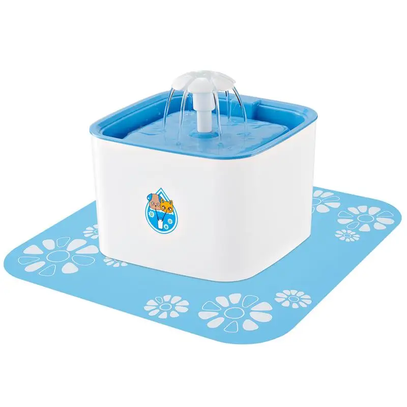 

Pet Feeding Mat Placemat square cat dog Anti Slip Waterer Pad Silicone Water Dispenser Fountain Feeder Accessories