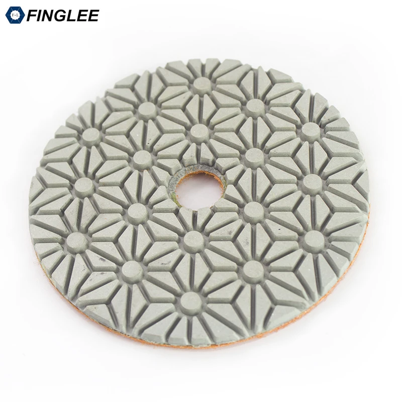 3 ступенчатая алмазная полировальная накладка FINGLEE 4 дюйма/100 мм алмазные