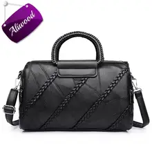 Aliwood frauen des Echten Leders handtaschen Messenger Bags Diamond Niet Crossbody taschen für Frauen Marken Knitting Tote Bohnen