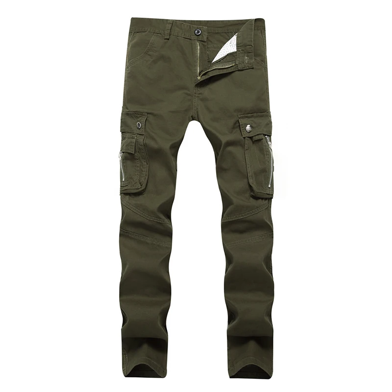 Sokotoo для мужчин's повседневное штаны карго с карманами плюс размеры свободные хаки армейский зеленый черный staight длинные мотобрюки