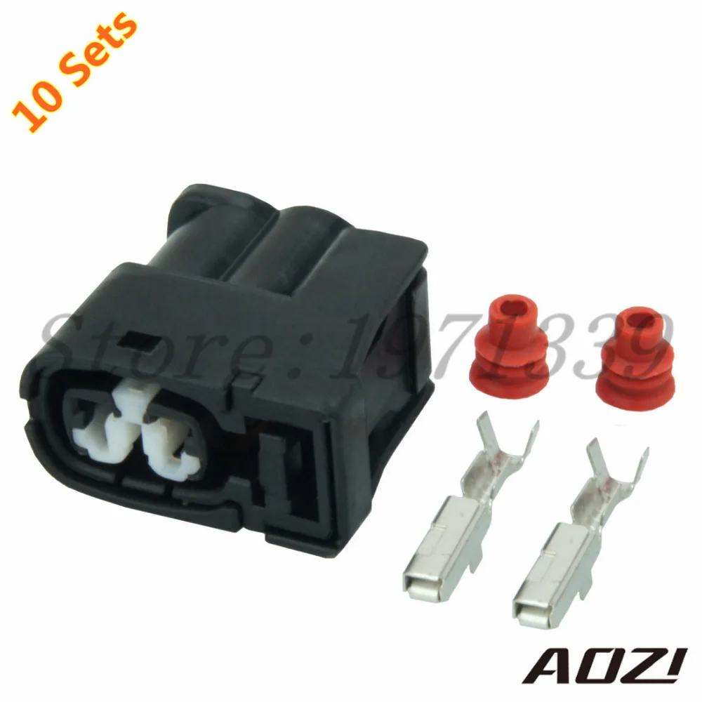 10 Sets Kit Auto Wire Harness Connector 2 Pins Waterproof Sealed Connectors/2mm Series/Car Parts