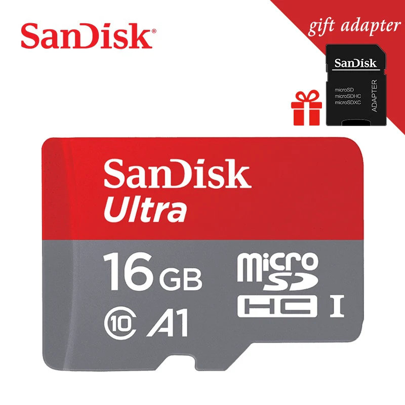 sandisk микро sd карты Class10 TF card16gb 32 Гб 64 Гб 128 Гб карта памяти для телефона и настольного ПК с адаптером селфи-стик подарок