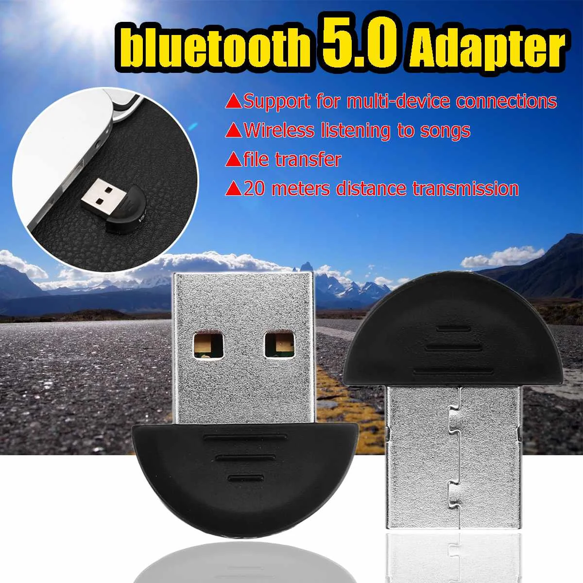 LEORY Mini USB портативный bluetooth 5,0 аудио передатчик приемник адаптер для планшетного компьютера мобильного телефона ТВ ПК автомобильный динамик