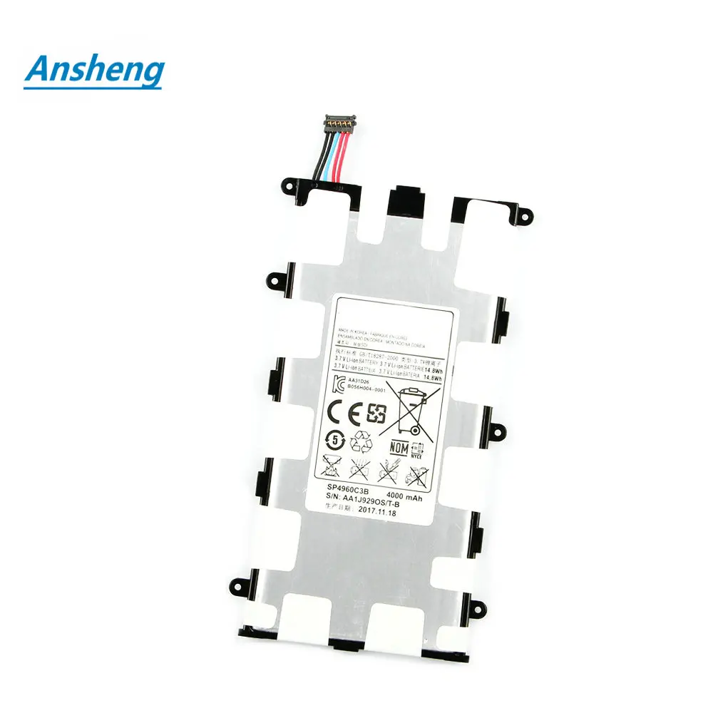 Ansheng High Quality 4000mAh SP4960C3B battery for Samsung Galaxy Tab
