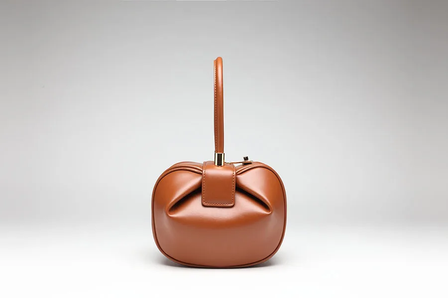 Новые качественные женские сумки из натуральной кожи, Женские однотонные сумки с ручками, винтажные сумки-тоут в форме колокольчика B212