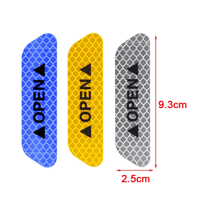 Автомобильные наклейки для открытой двери Предупреждение ющий знак, светоотражающая лента, знак безопасности, светоотражающий светильник, отражатели, автомобильные аксессуары