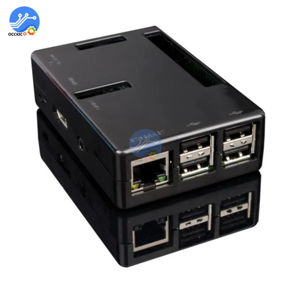 Черный чехол для Raspberry Ports Pi 2 B корпус ABS V2|enclosure case|enclosure transparentenclosure abs |