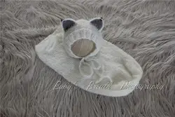 Спальный мешок для новорожденных с изображением лисы, комплект с капором, трикотажный Фотофон для новорожденных
