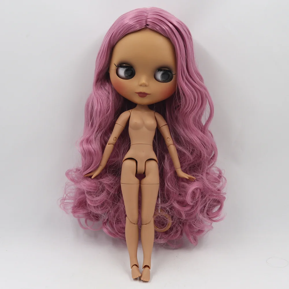 ICY Fortune Days factory blyth кукла темная кожа суставное тело новое матовое лицо элегантный розовый вьющиеся волосы DIY sd Подарочная игрушка