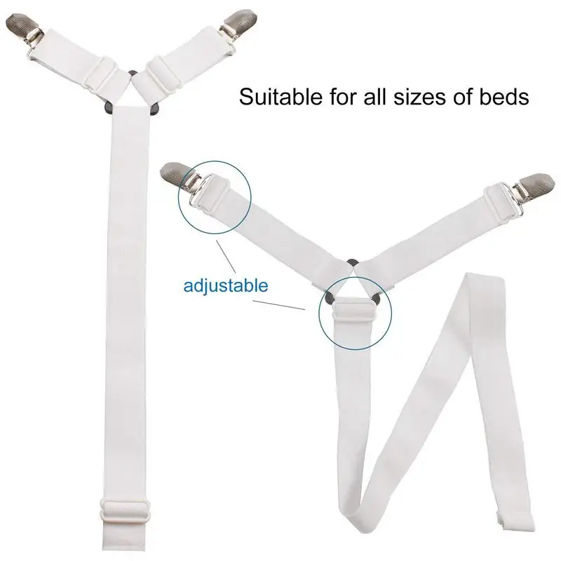  Bed Sheet Clips Grippers Fasteners 3 Way 6 Sides Sheet Suspenders Elastic Sheet Holders Mattress Cl