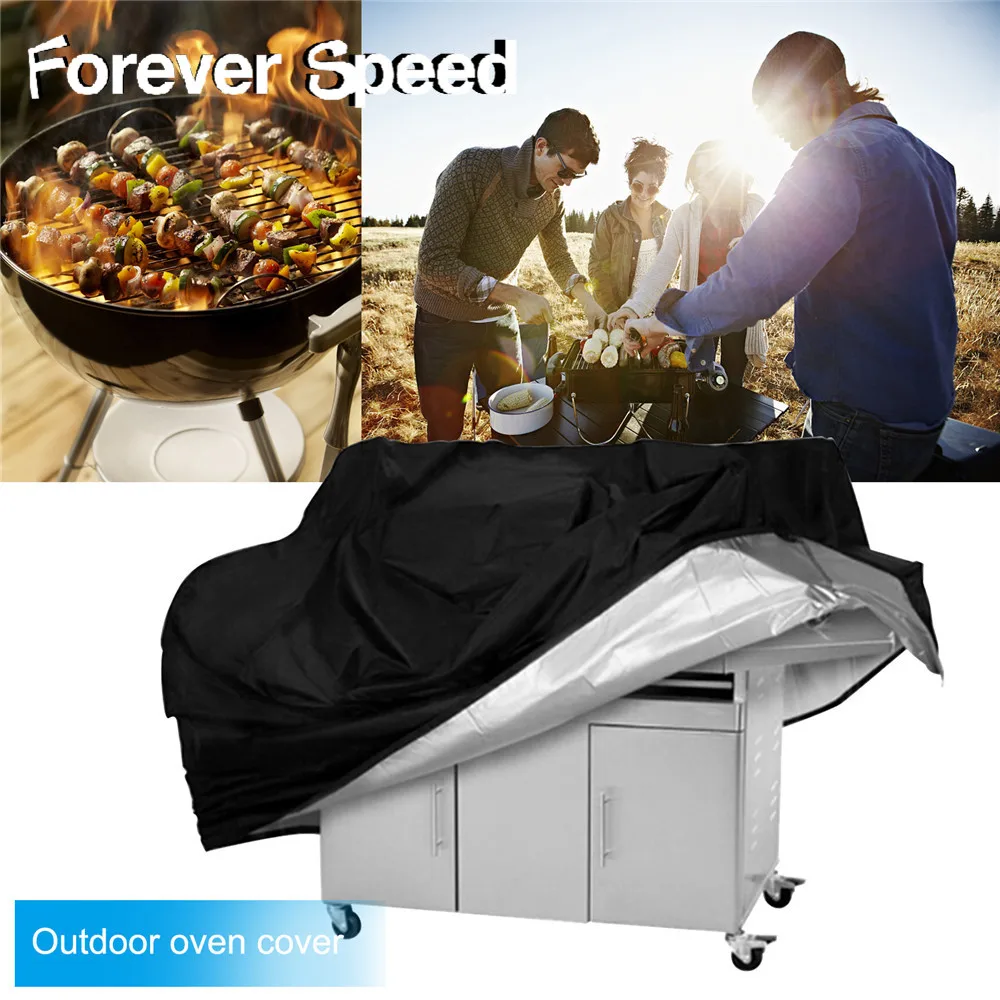 

BBQ cover Barbecue Grill Protector Black Waterproof BBQ Cover accessories Anti Dust Ultraviolet For Gas Charcoal Barbeque Grill