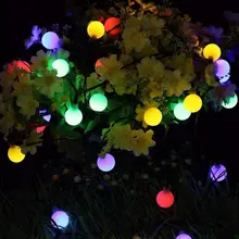 50 светодиодный светящийся шар с мигающим водонепроницаемым цветным светом для рождественских свадебных садов декорация внутри снаружи