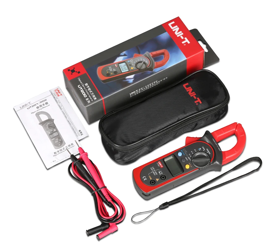 UNI-T UT201 UT202 UT202A UT203 UT204 UT204A AC Цифровой мультиметр зажим Авто Диапазон AC/DC Детектор напряжения метр тестер