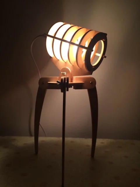 Geek Library Alien Invaders Wooden Assembled DIY Desk Lamp Bedroom Study Reading Geek Library Alien Invaders Wooden Assembled DIY Desk Lamp Bedroom Study Reading