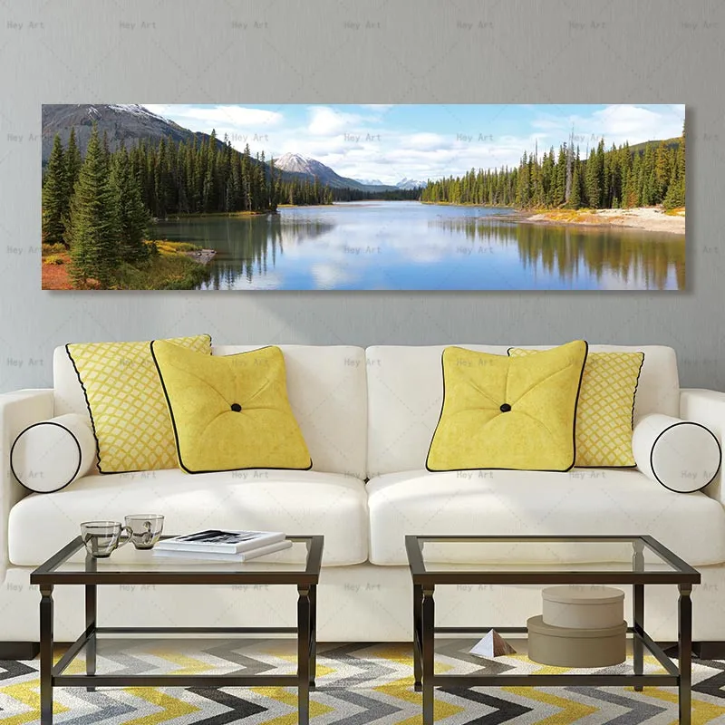 Blue Lake Canvas Painting Wall Pictures for Living Room posters and prints waterfall Landscape poster