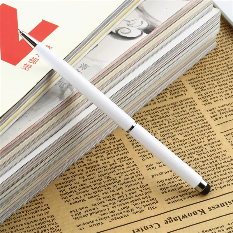 2 в 1 Мини Металлические емкостные универсальные для планшетов сенсорный Стилус ручка может написать Шариковая ручка для Apple iPhone 5 6 6s 7 Шариковая ручка для ноутбука