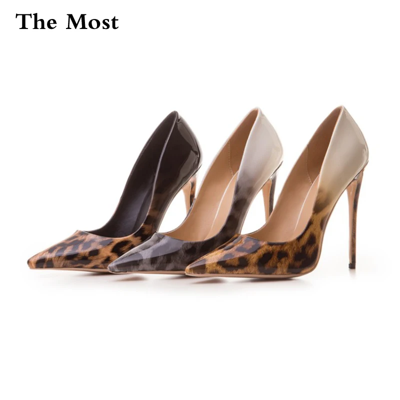 

ARQAWomen Pumps High Heels Sexy Size 34-47 Spring Bride Pointed Toe High Heels Shoes Sexy leopard three-color Women's shoes