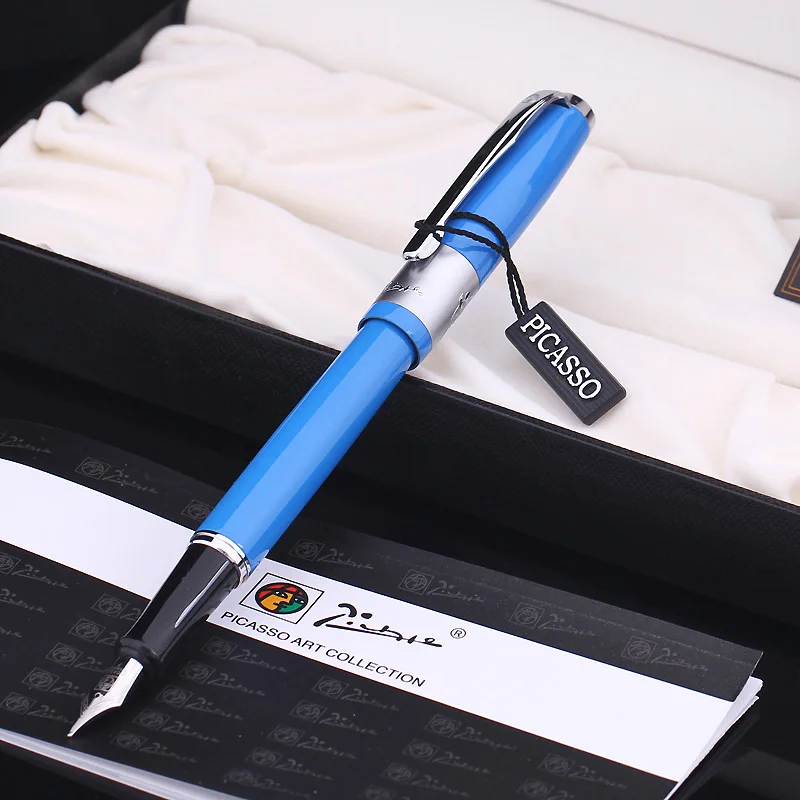 Promotion-Picasso-Pimio-923-Luxury-Pure-Black-and-Gold-Clip-Fountain-Pen-with-0-5mm-Iridium(7)