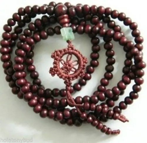 

Tibetan Sandalwood 216pcs beads Buddha Mala Buddhist bracelet necklace PM01 5.27