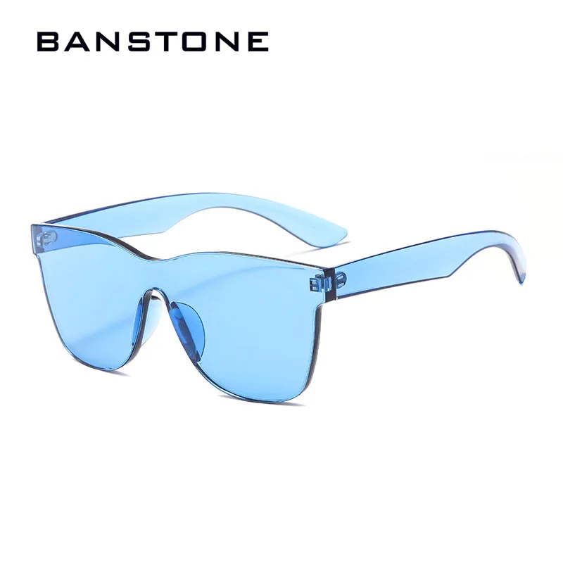 

BANSTONE Rimless Cat Eye Sunglasses Women Candy Color Square Brand Designer Sun Glasses Female Luxury Eyewear