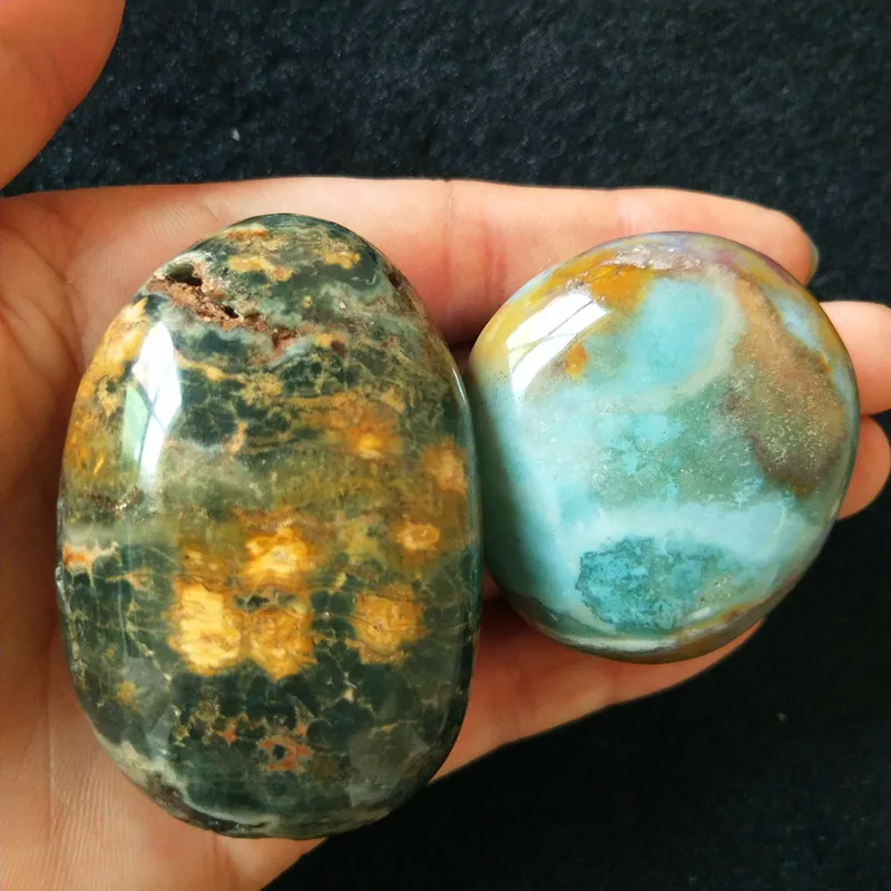 Натуральный камень морская яшма пальмовые целебные кристаллы декоративная коллекция камней и кристаллов - Color: E23             159g