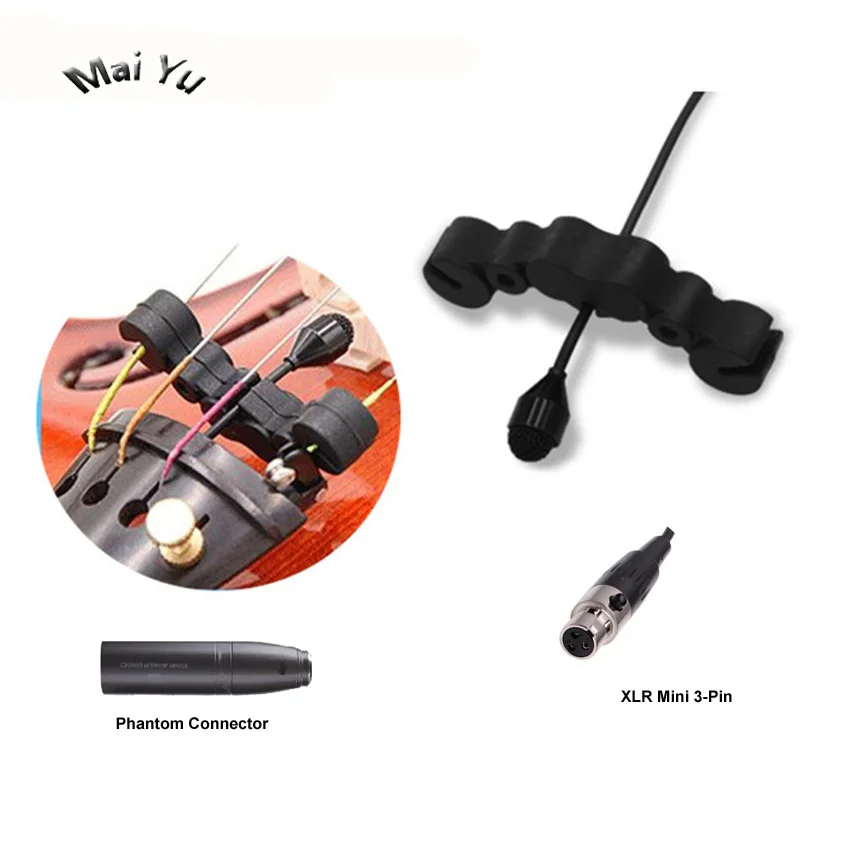 

Pro Violin Musical Capacitance Microphone for AKG Samson Wireless Transmitter - Omnidirectional XLR 3-Pin Mic Free Shipping
