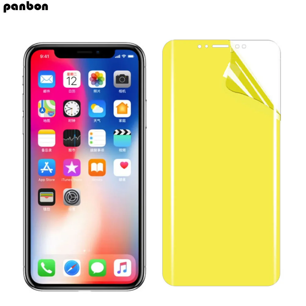 Мягкий чехол из ТПУ для iPhone XS max XR X защита экрана нано полное покрытие Защитная