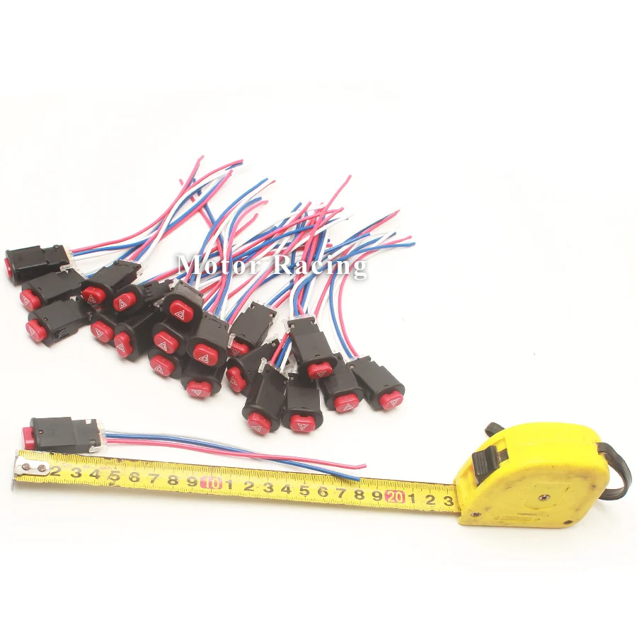 20 piezas Universal motocicleta interruptor de Flash doble botón lámpara de luz impermeable 12 V interruptor de advertencia Sistema eléctrico Piezas de motocicleta 20 piezas Universal motocicleta interruptor de Flash doble botón lámpara de luz impermeable 12 V interruptor de advertencia Sistema eléctrico Piezas de motocicleta