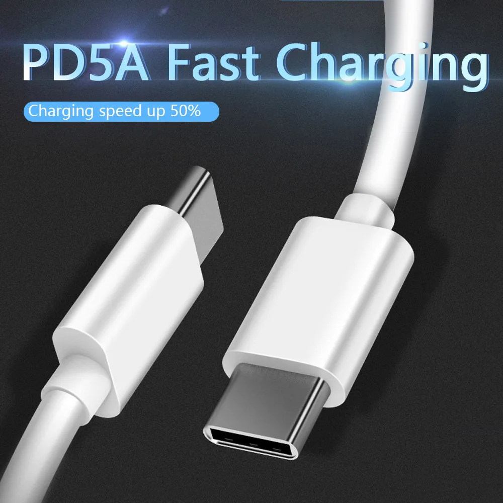 PD 5A Быстрая зарядка usb type C кабель USB C к USB C кабель для Macbook pro samsung s8 s9 s10 Note 8 9 huawei p30 p20 PRO xiao mi9