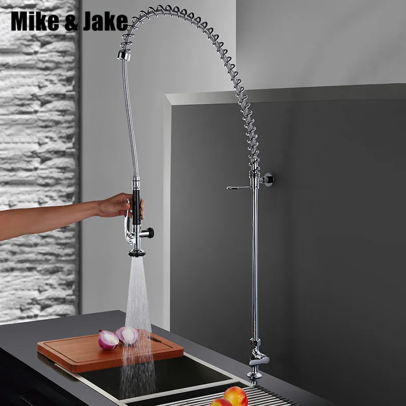 Pull down chrome Commercial kitchen faucet industrial kitchen faucets big kitchen tap single gold tap Commercial sink tap